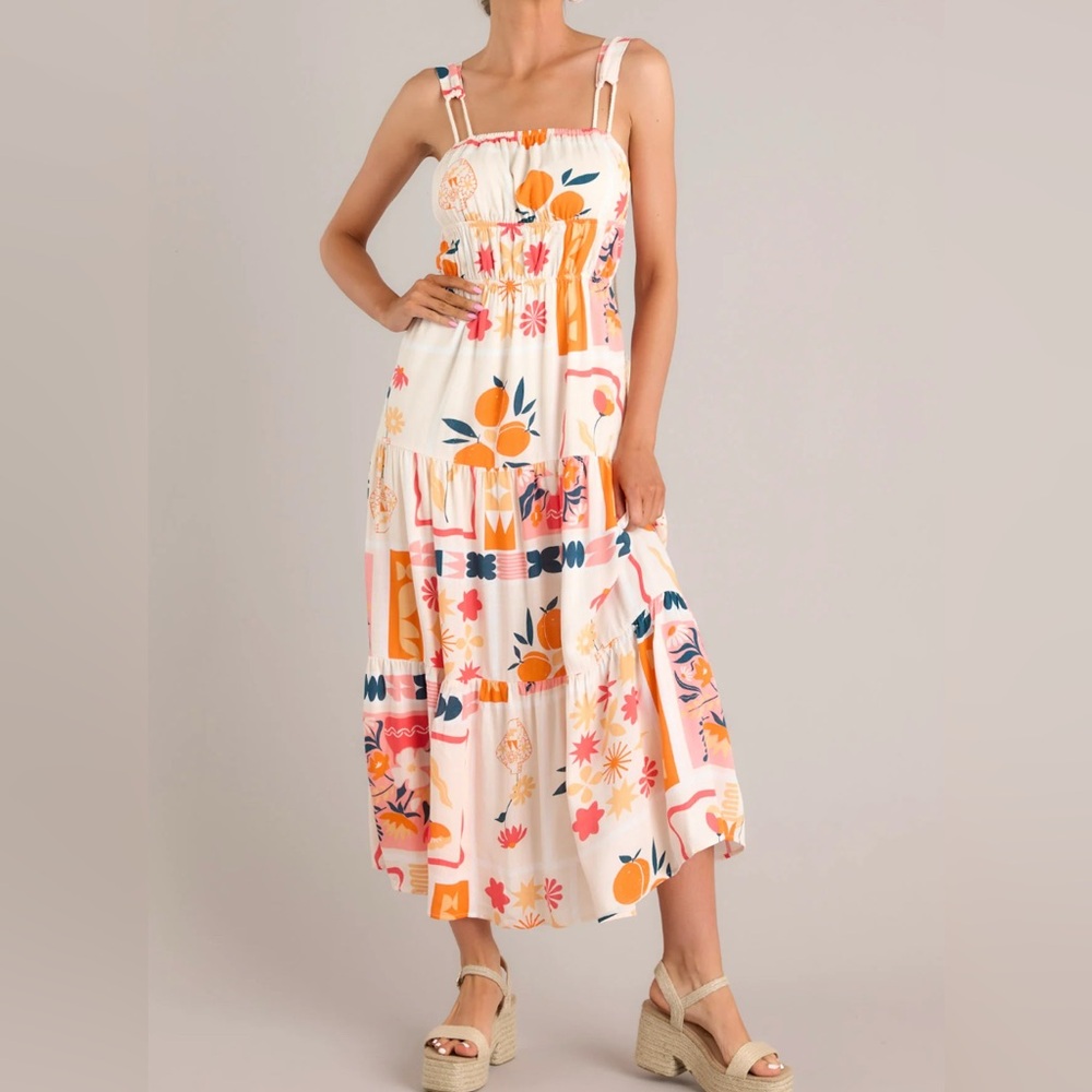 CITRUS PRINT MAXI DRESS